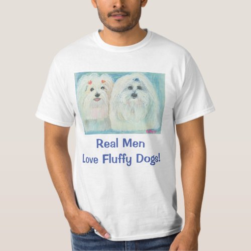 Real Men Love Fluffy Dogs T Shirt