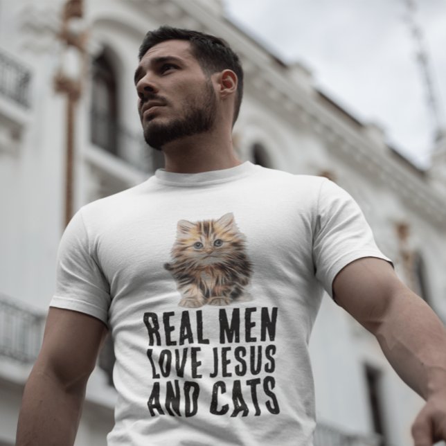 REAL MEN LOVE JESUS AND CATS, CHRISTIAN T-SHIRTS (Creator Uploaded)