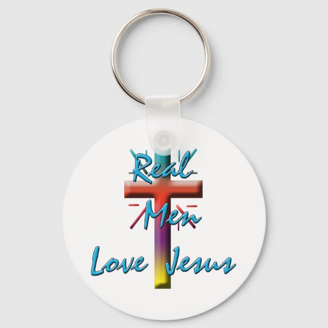 REAL MEN LOVE JESUS KEYCHAIN (Front)