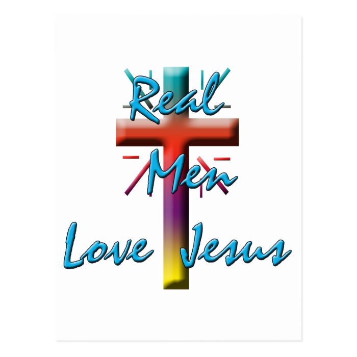 REAL MEN LOVE JESUS POSTCARDS