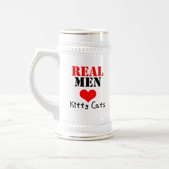 "Real Men Love Kitty Cats" Beer Stein (Left)