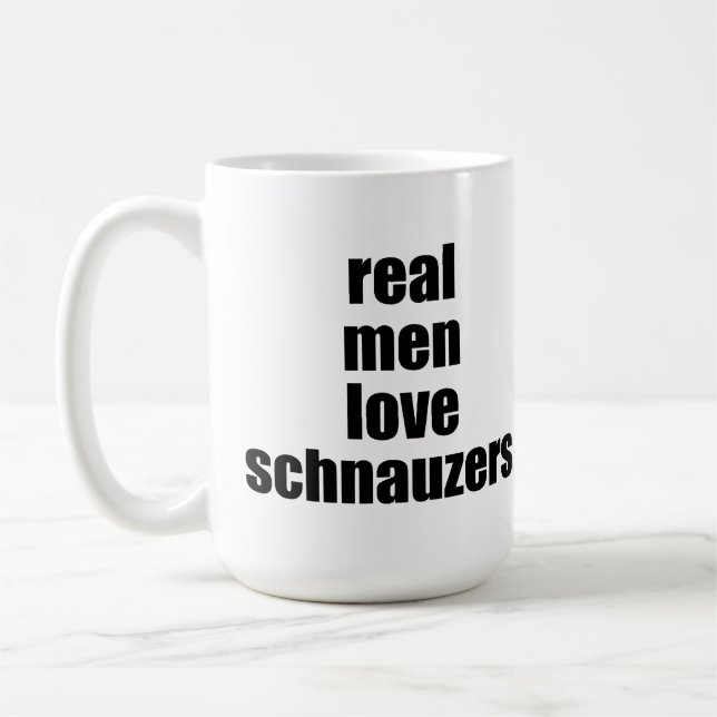 Real Men Love Schnauzers Mug (Left)