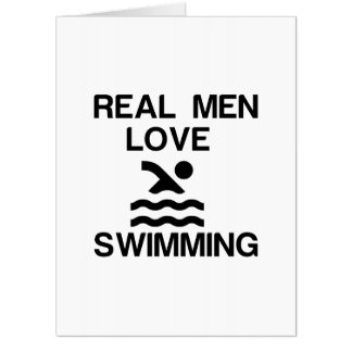 REAL MEN LOVE SWIMMING CARD