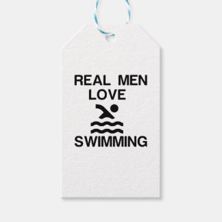 REAL MEN LOVE SWIMMING GIFT TAGS