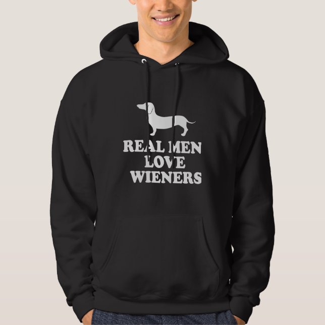 Real Men Love Wiener Dachshund Hoodie (Front)