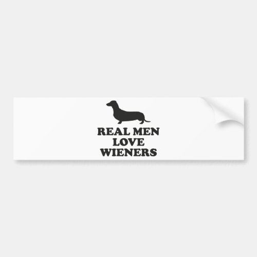 Real Men Love Wieners Bumper Sticker