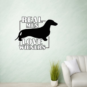 Real Men LOVE Wieners Wall Decal