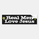 Christian Bumper Sticker/Sticker Sets Real men love Jesus Decal cars -  Humper Bumper