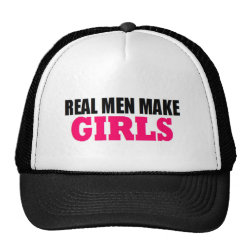 REAL MEN MAKE GIRLS BABY DADDY NEW FATHER TRUCKER HAT