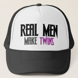 Real men make twins trucker hat