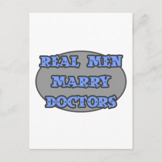 Real Men Marry Doctors Postcard