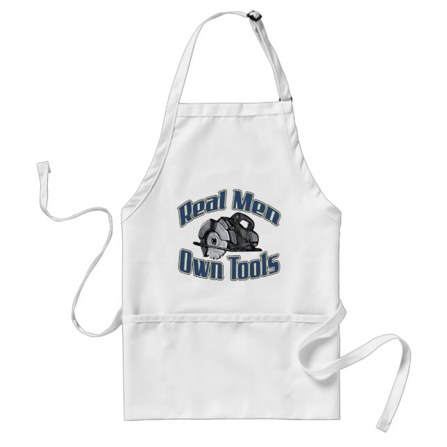 Real men own tools adult apron (Front)