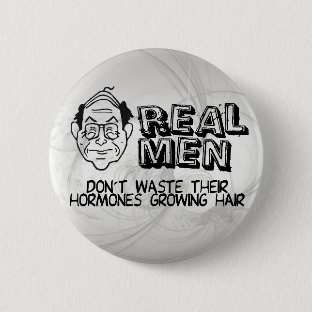 Real Men Pinback Button (Front)