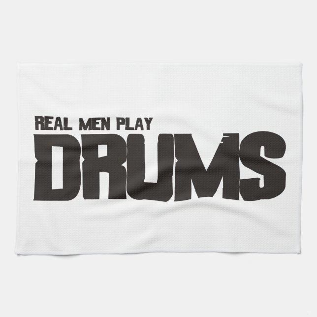 Real Men Play Drums Towel (Horizontal)