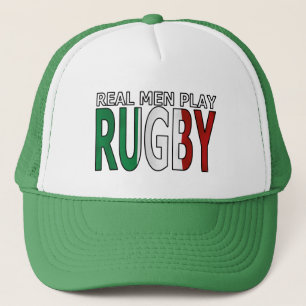 Real Men Play Rugby Italy Trucker Hat