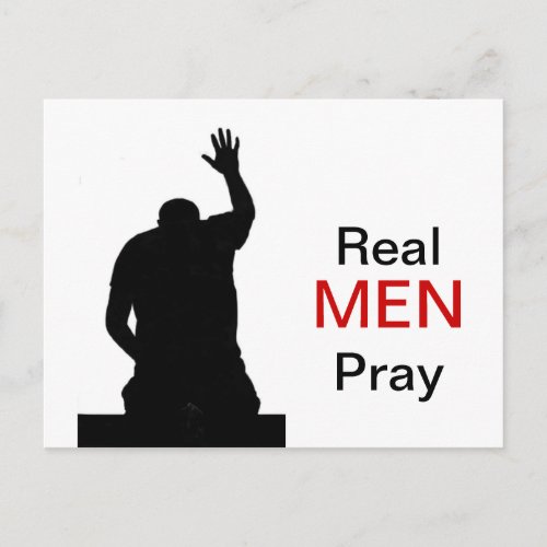 Real Men Pray Postcard