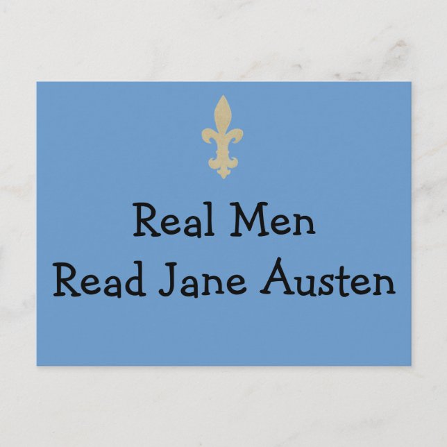 Real Men...Read Jane Austen Postcard (Front)