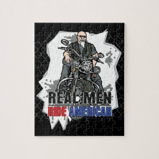 Real Men Ride American Motorcycles Jigsaw Puzzle