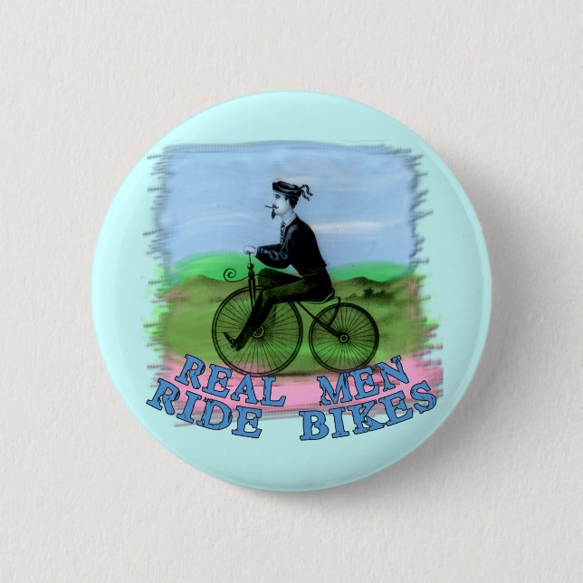 Real Men Ride Bikes Products Button (Front)