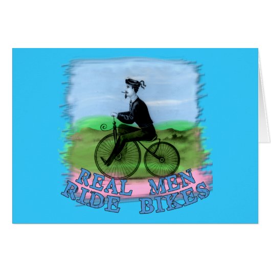 Real Men Ride Bikes Products Cards (Front Horizontal)