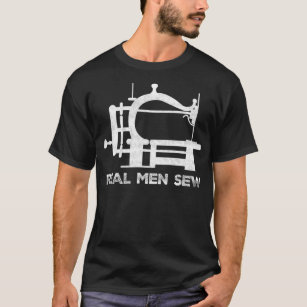 Real Men Sew Vintage Chainstitch Sewing Machine T-Shirt