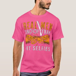 Real Men Shoot Sporting Clays Target Shooting Clay T-Shirt