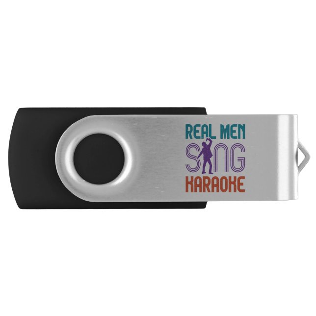 Real Men Sing Karaoke Funny Singer Flash Drive (Front)
