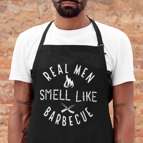 Real Men Smell Like Barbecue Apron