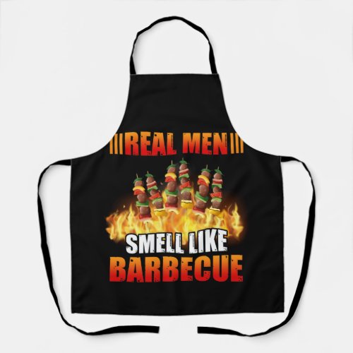 Real Men Smell Like Barbecue Fathers Day Apron