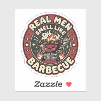 Real Men Smell Like BBQ | Funny Grill Lover Gift Sticker