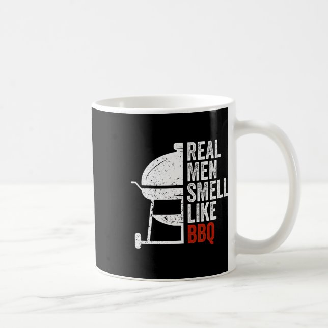 Real Men Smell Like Byrbecue Funny Bbq Grilling Gi Coffee Mug (Right)