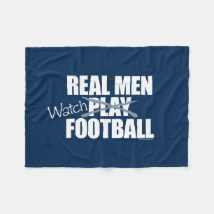 Real Men Watch Fleece Blanket