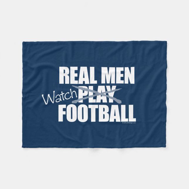 Real Men Watch Fleece Blanket (Front (Horizontal))