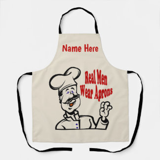 Real Men Wear Aprons- add text, Apron