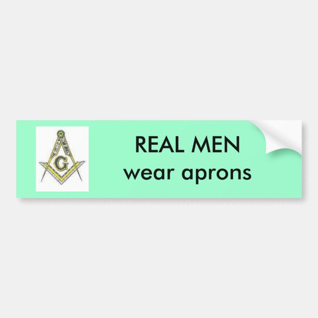 REAL MEN wear aprons Bumper Sticker (Front)