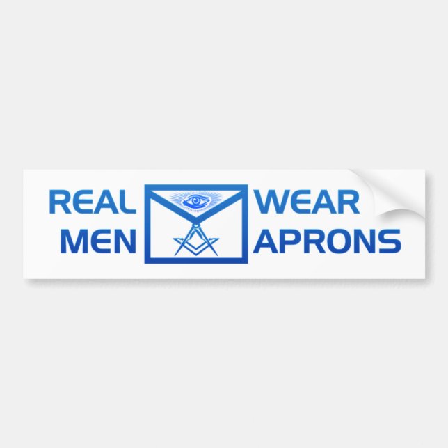 Real Men Wear Aprons Bumper Sticker (Front)