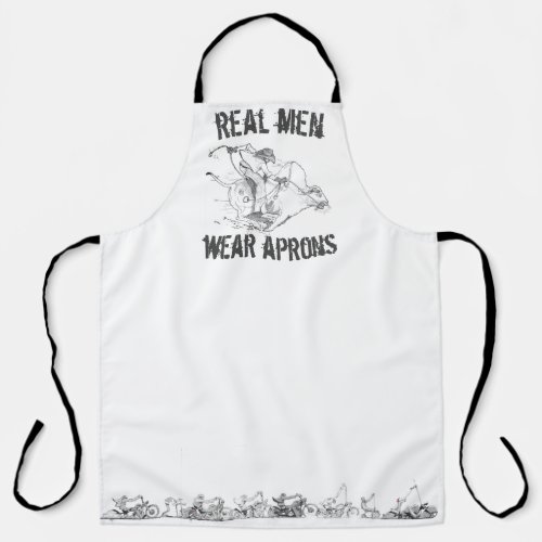 real men wear aprons  drawing All_Over Print Apron