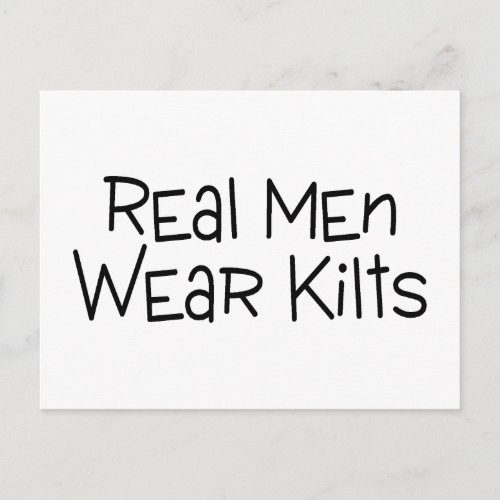 Real Men Wear Kilts Postcard