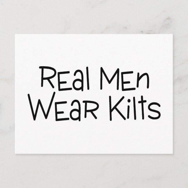 Real Men Wear Kilts Postcard (Front)