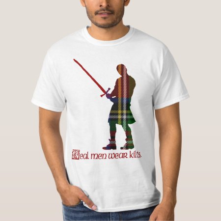Real Men Wear Kilts Royal Stewart Scottish Tartan T-shirt