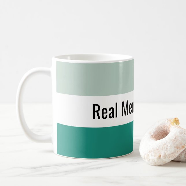 Real Men Wear Lycra Teal Classic Coffee Mug (With Donut)