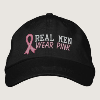 Real Men Wear Pink - Breast Cancer Embroidered Baseball Cap