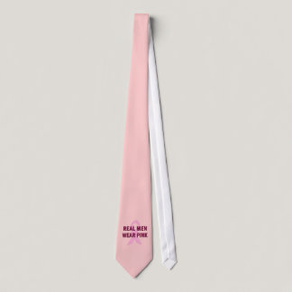 Real Men Wear Pink for Breast Cancer Awareness Neck Tie