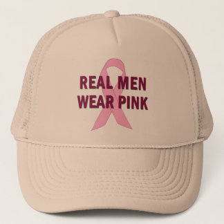 Real Men Wear Pink for Breast Cancer Awareness Trucker Hat