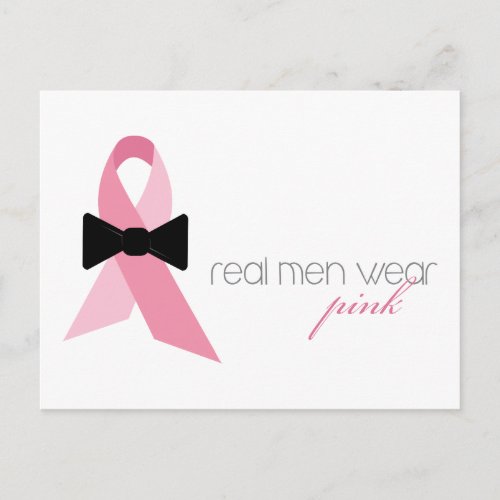 Real Men Wear Pink Postcard
