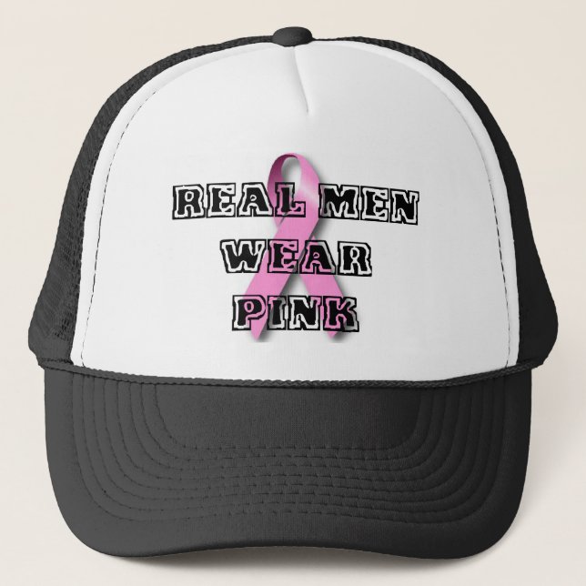 Real Men Wear Pink Trucker Hat (Front)