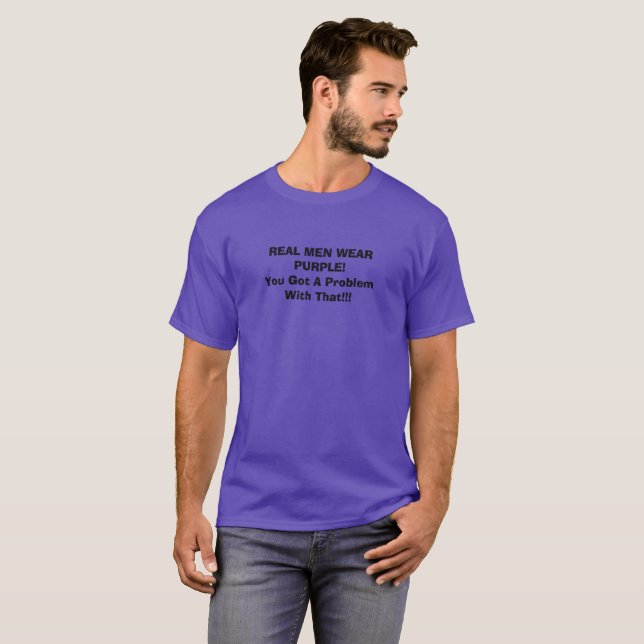 REAL MEN WEAR PURPLE T-SHIRTS VIBRANT & FUN TRENDY (Front Full)