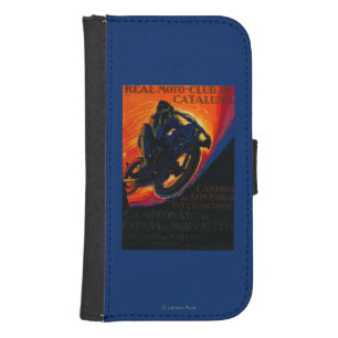 Real Moto Club Vintage PosterEurope Wallet Phone Case For Samsung Galaxy S4