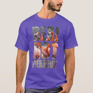 Real Not Perfect Quote Flamingoropical Birds funny T-Shirt