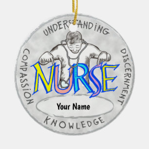 Real nurse ceramic ornament
